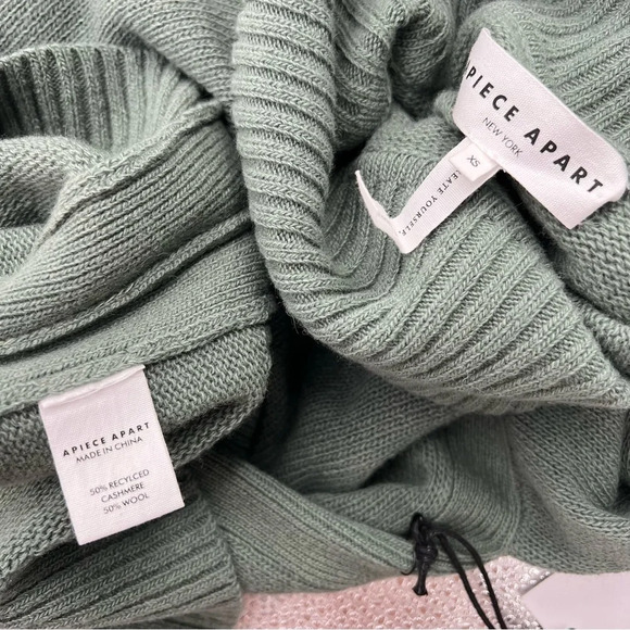 NWT Apiece Apart Aster Oversized Turtleneck Wool Cashmere Sweater Pullover XS S - Picture 11 of 16